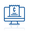 Imagen computadora y factura